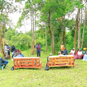 Kok Self Help Group, in Chemaner Ward Bomet East Sub-county during a sensitization meeting ahead of implementation of FLLoCA funded fish farming in a bid to mitigate climates change.